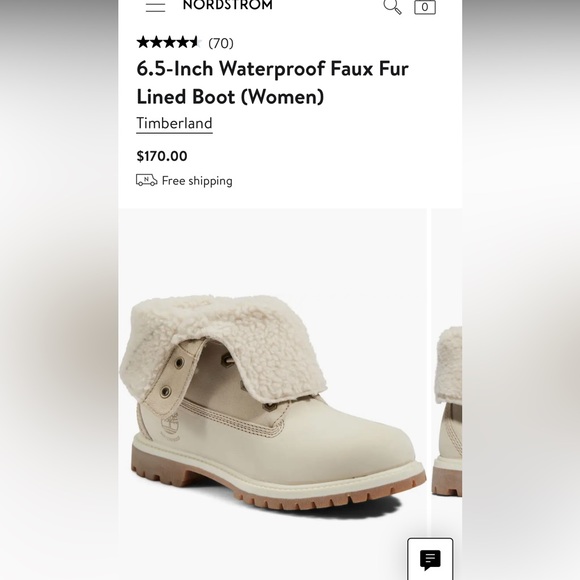 Timberland 6.5-Inch Waterproof Faux Fur Lined Boot (Women’s) Rarely used. - Picture 6 of 10